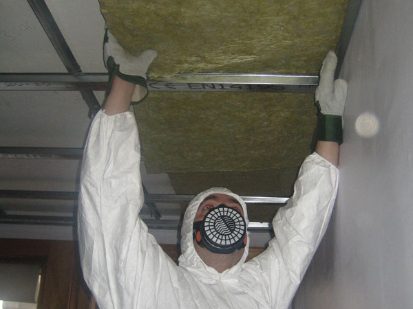 Stage 4: Acoustic insulation being installed